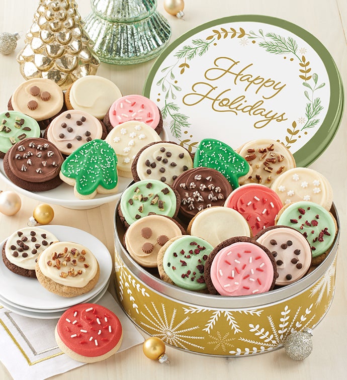 Premier Happy Holidays Gift Tin   Frosted Assortment