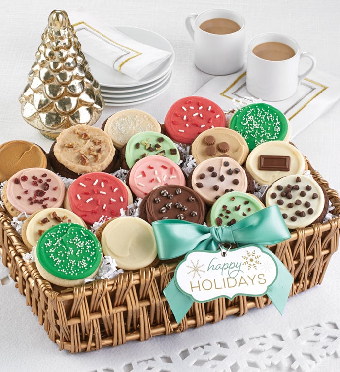 Buttercream Frosted Flavors Cookie Gift Basket   Medium