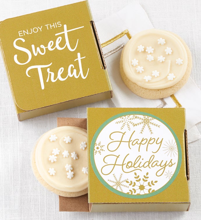 Happy Holidays Sparkling Cookie Card