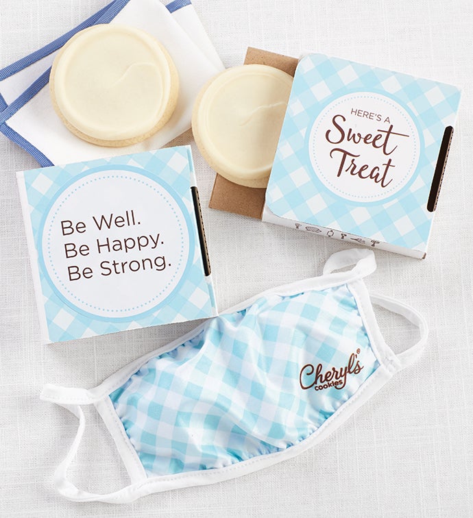 Be Well Be Happy Be Strong Cookie Card with Face Mask