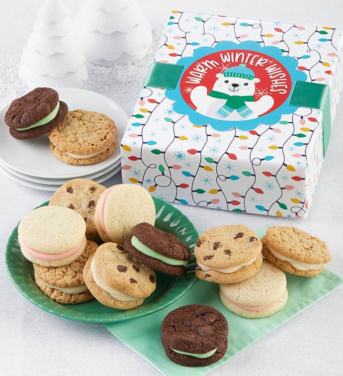 Warm Winter Wishes Buttercream Sandwich Cookie Gift Box
