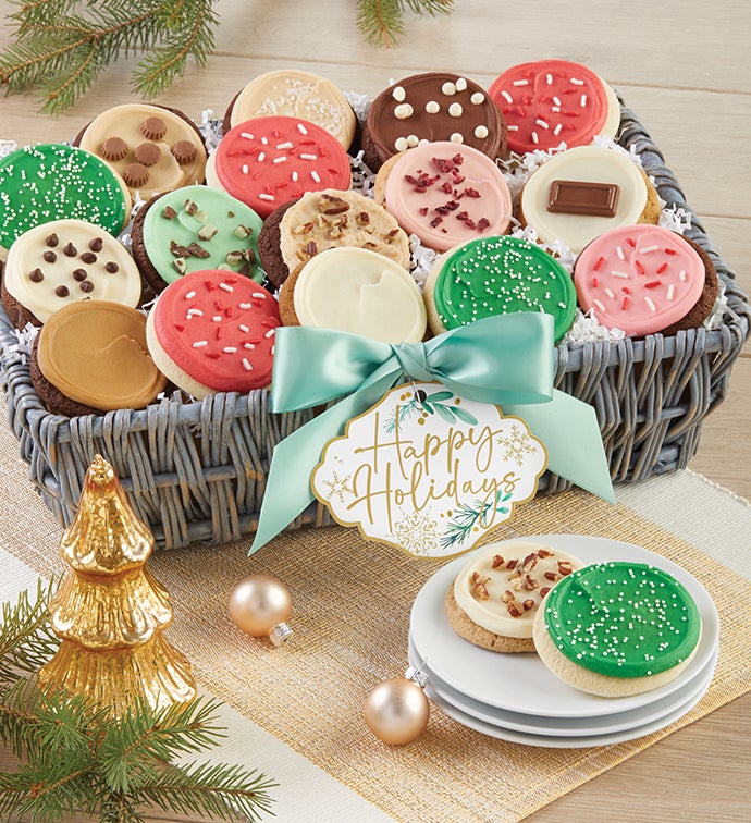 Buttercream Frosted Flavors Cookie Gift Basket   Medium