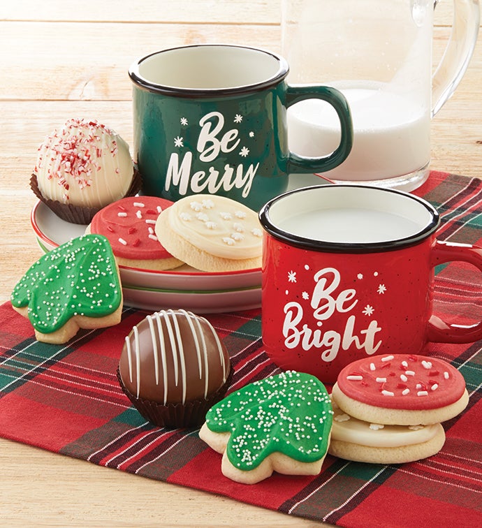 Holiday Mug, Cocoa, and Cookie Gift Set