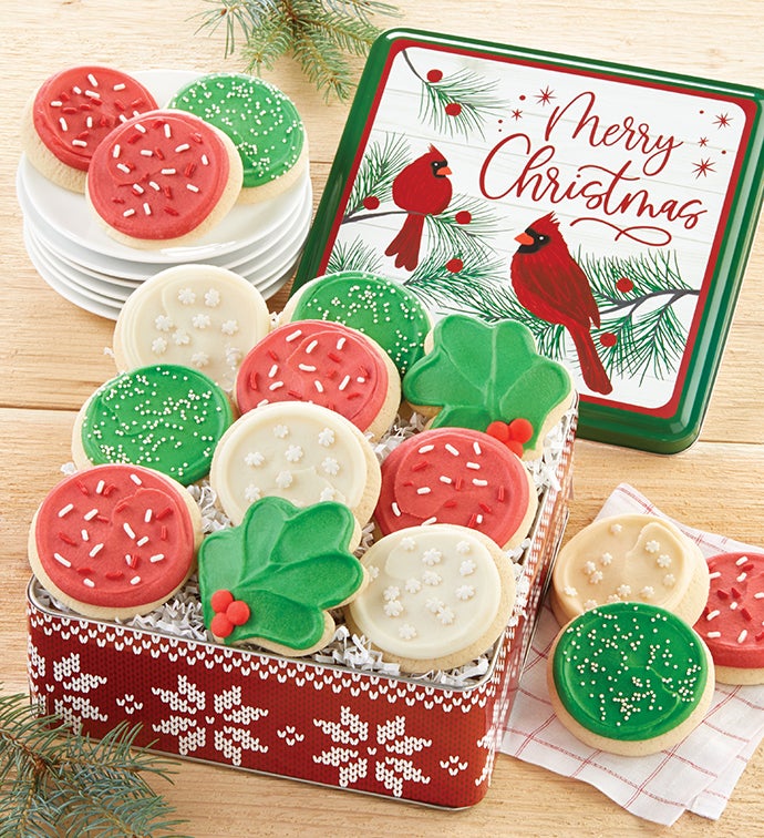 Merry Christmas Cut Out Gift Tin