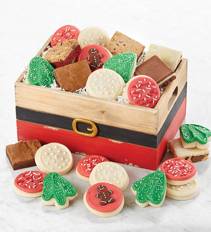 Santa Treats Cookie and Brownie Crate - Large
