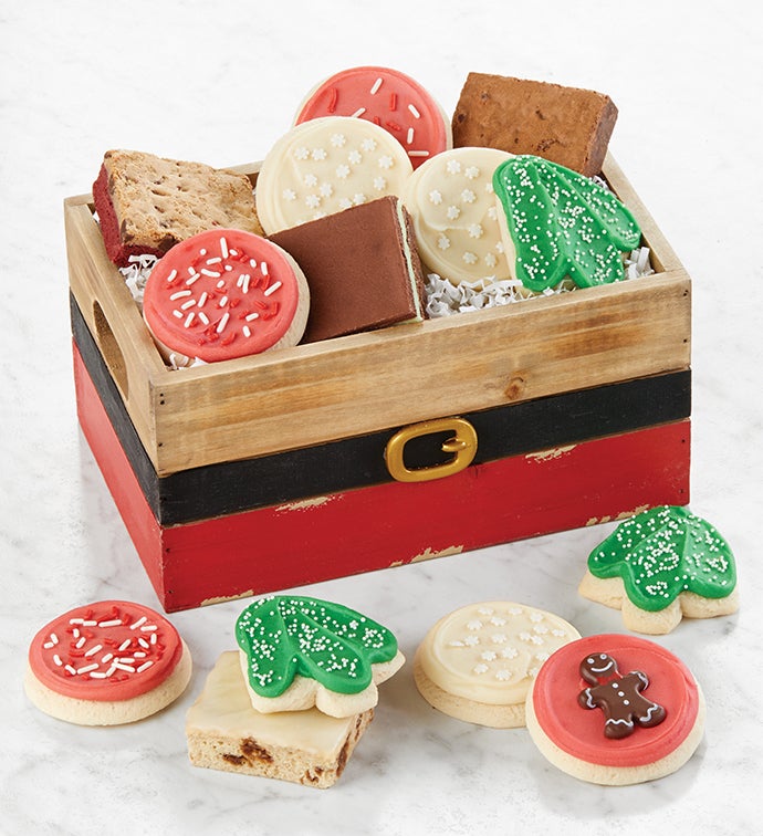 Santa Treats Cookie and Brownie Crate - Medium