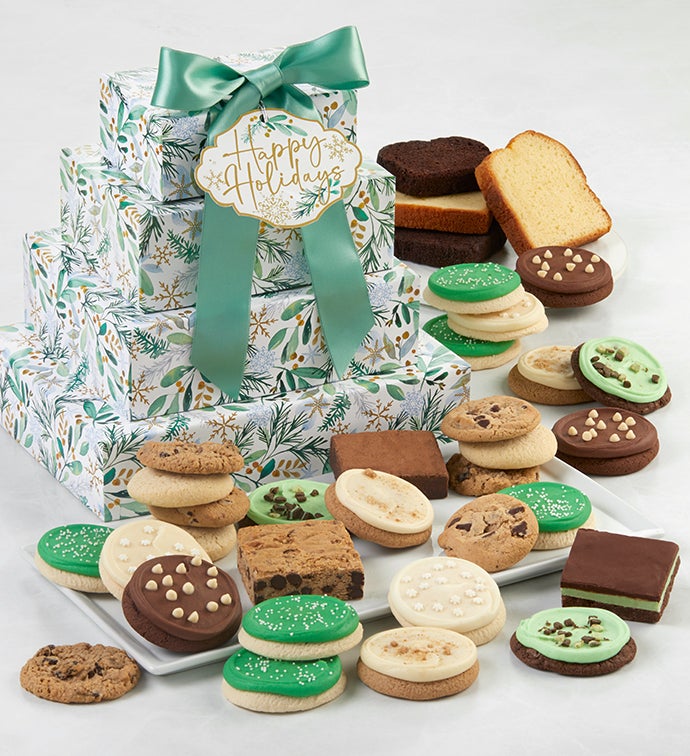 Happy Holidays Bakery Gift Tower