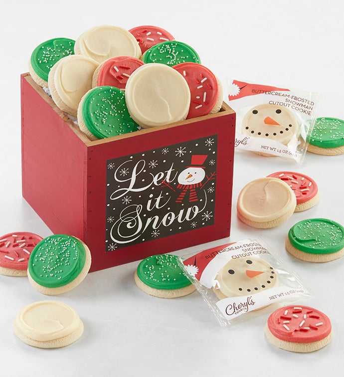 Let it Snow Frosted Cutout Cookie Crate