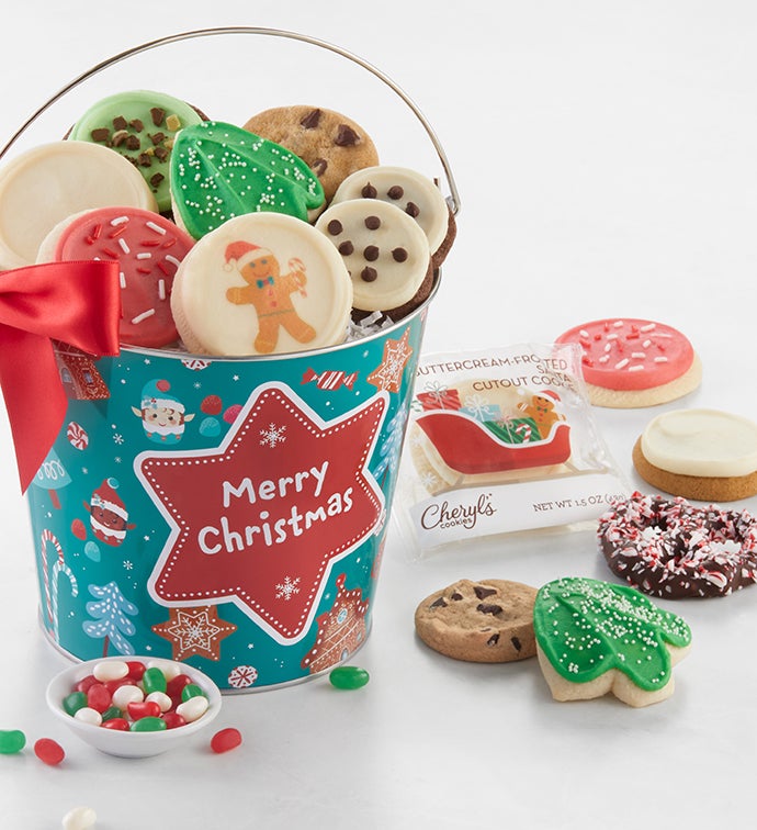 Merry Christmas Treats Gift Pail