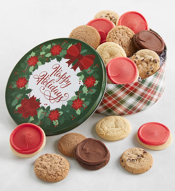 Traditional Happy Holidays Gift Tin   Sugar Free Assortment