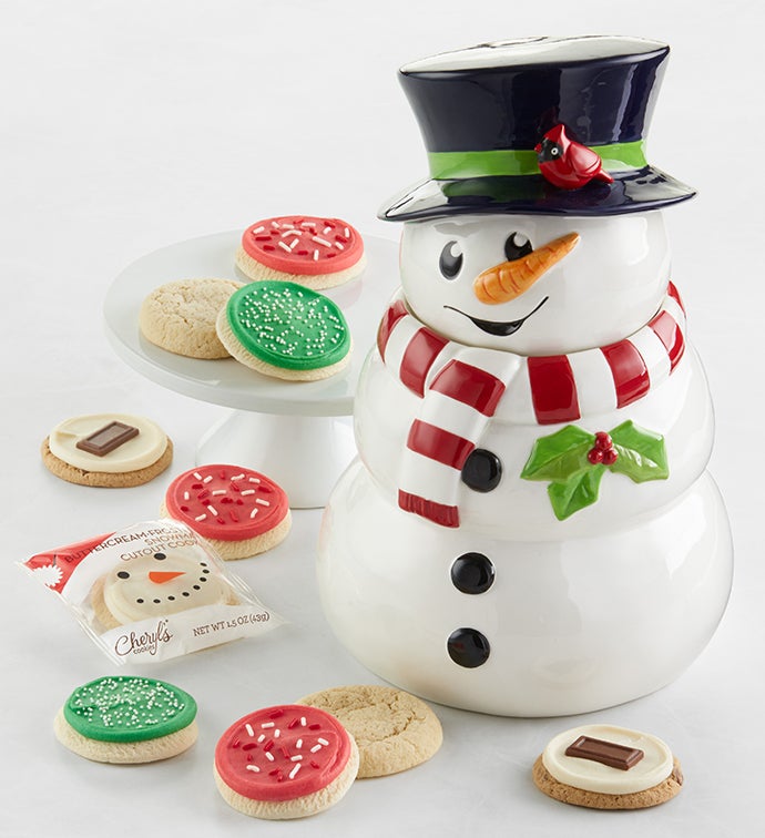 Collector's Edition Snowman & Cardinal Cookie Jar