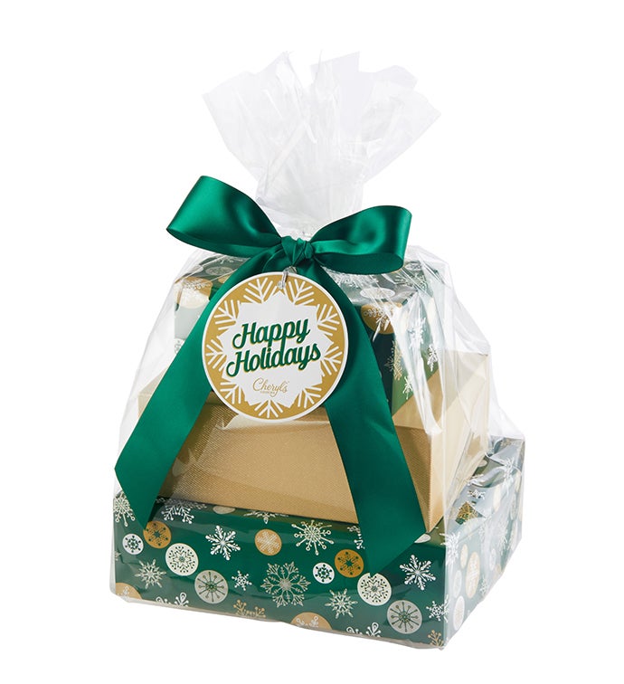 Sparkling Gift Tower - Happy Holidays