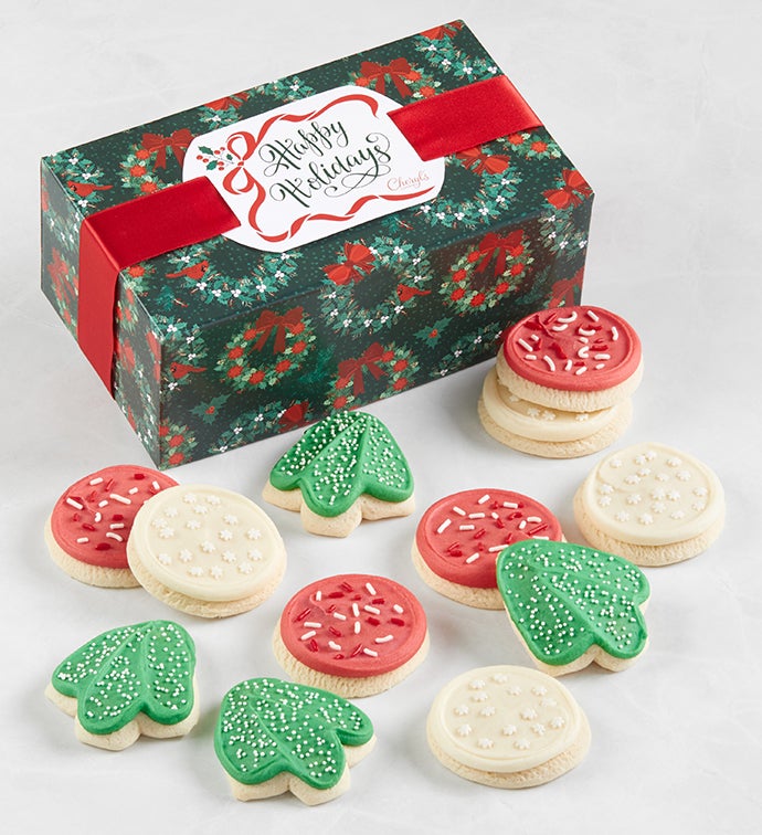 Happy Holidays Cookie Gift Box