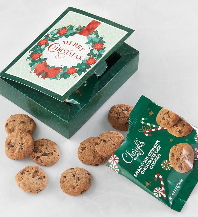 Merry Christmas Crunchy Chocolate Chip Cookie Card