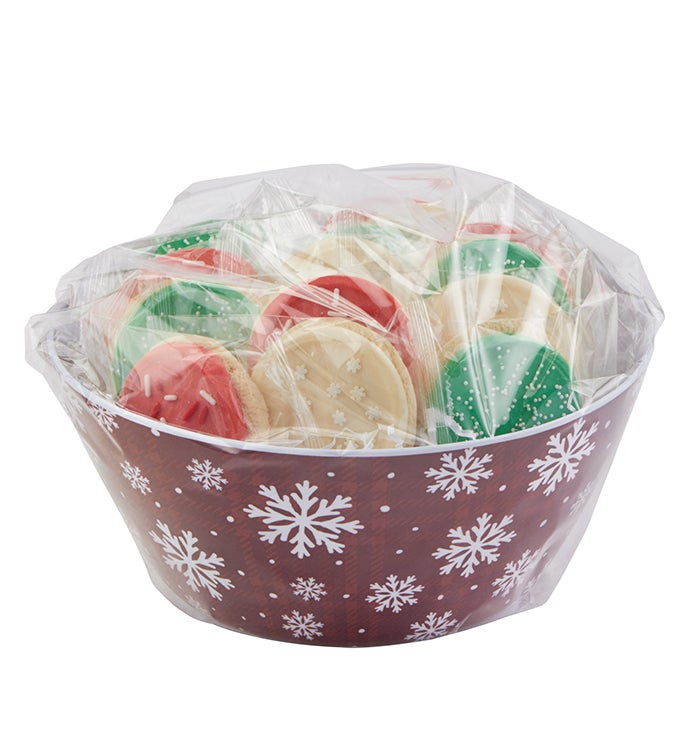 Holiday Snowflake Bowl & Cookies