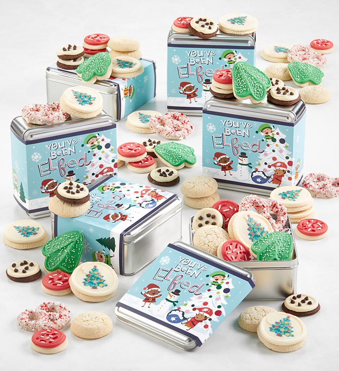 You've Been Elfed Mini Treats Gift Tin   Set of 6