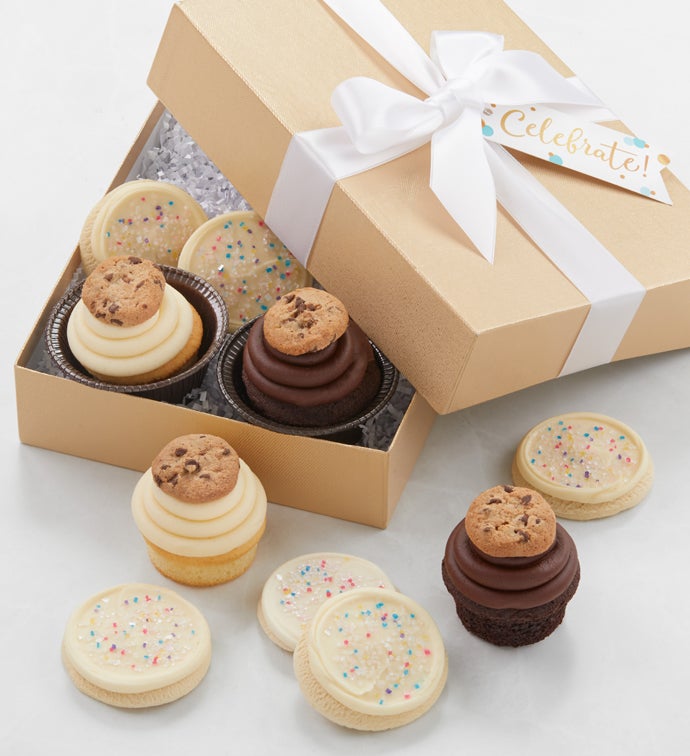 Buttercream Frosted Celebrate Cupcakes & Cookies