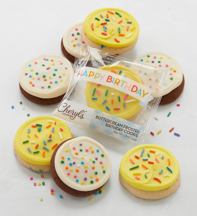 Buttercream-Frosted Birthday Cookies