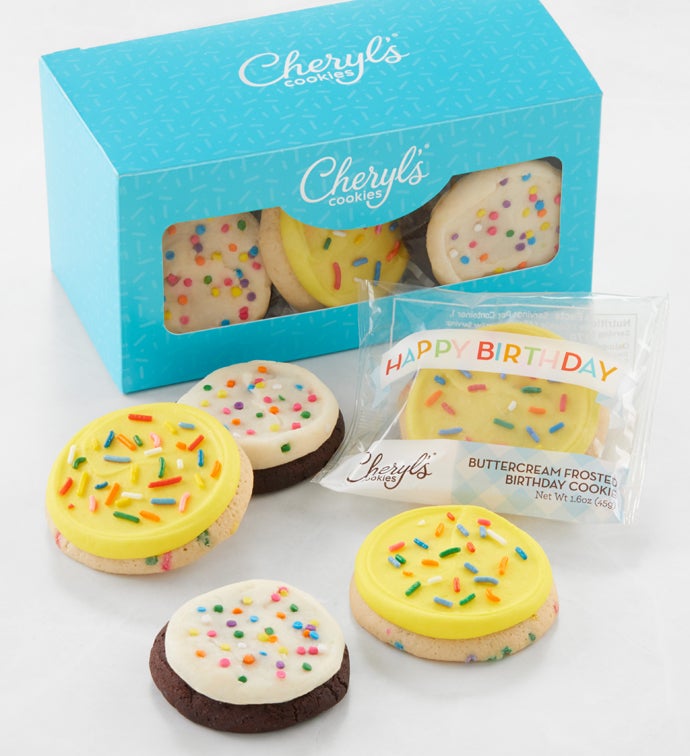 Buttercream-Frosted Birthday Cookies