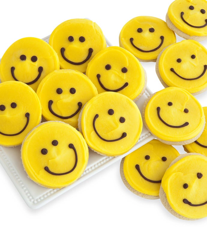 Happy Face Gift Box Frosted Cutouts