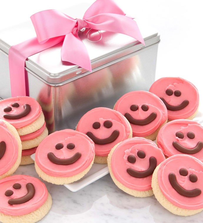 Pink Happy Face Gift Tin