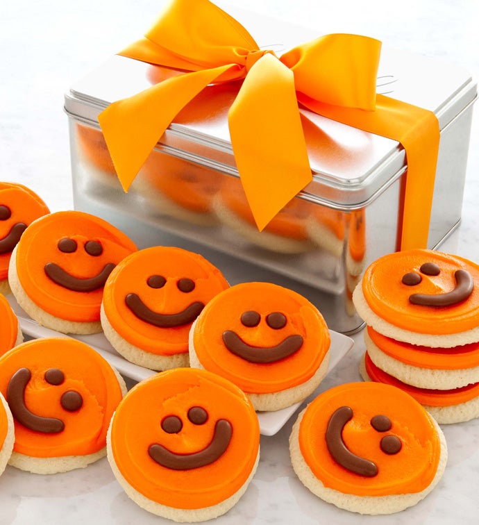 Orange Happy Face Gift Tin