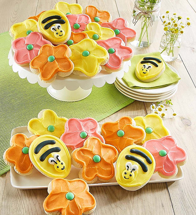 Buttercream Frosted Spring Cut out Cookies
