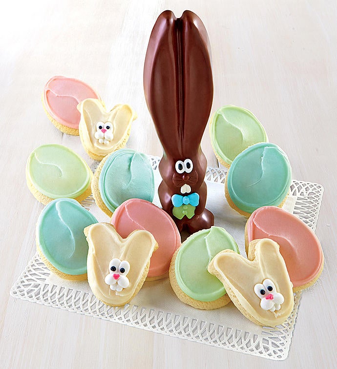 Chocolate Easter Bunny with Cookies
