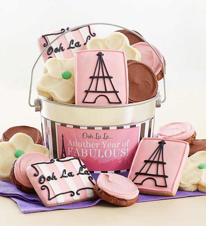 Another Year of Fabulous Buttercream Frosted and Crunchy Cookie Pail