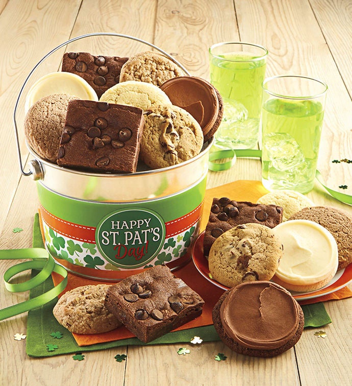 Sugar Free Happy St. Patrick&#39;s Day Cookie and Brownie Pail