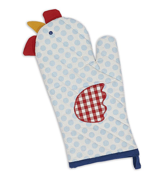 Polka Dot En Pot Holder And Oven Mitt Set