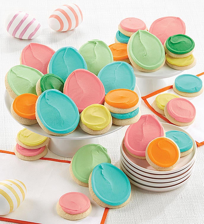 Buttercream Frosted Snack Size and Full Size Easter Cut out Cookies