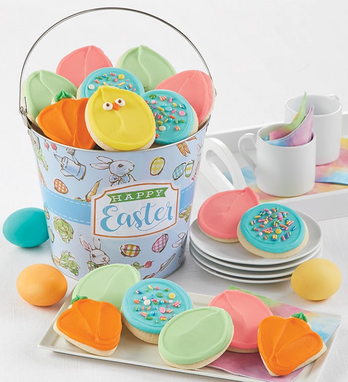 Buttercream Frosted Easter Cookie Pail
