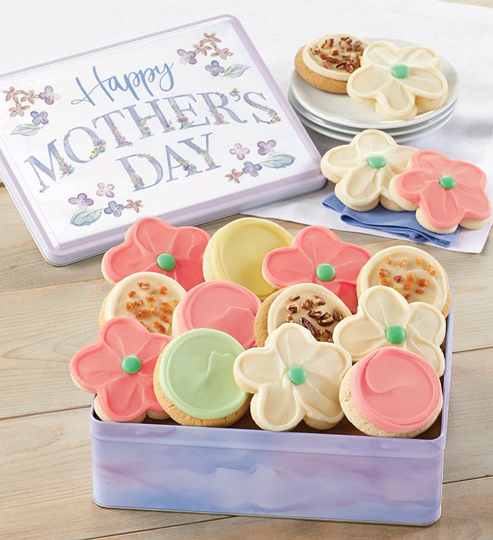 Mothers Day Gift Tin Buttercream Frosted Cut Outs