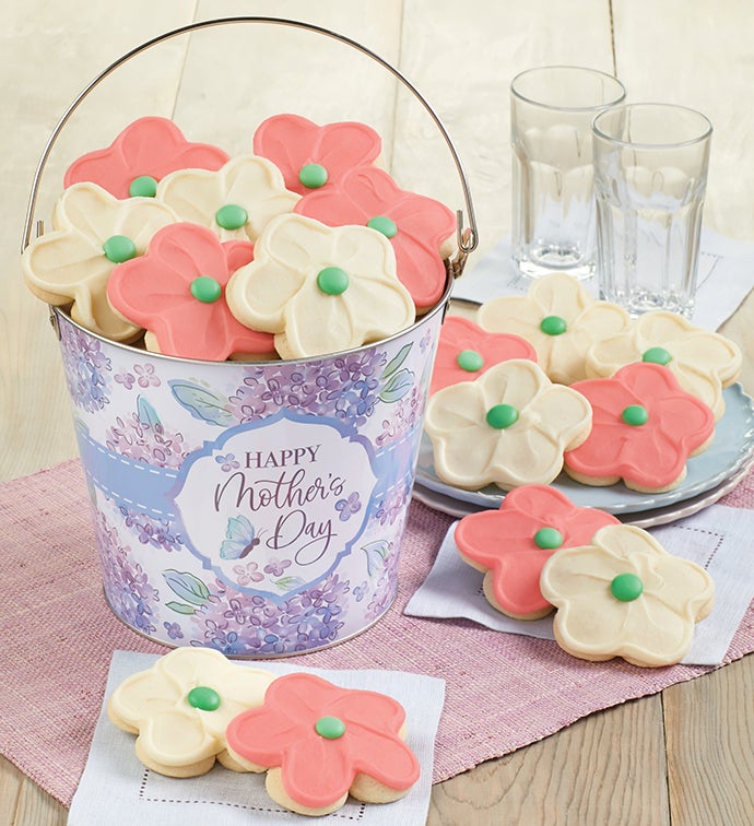 Buttercream Frosted Mothers Day Cookie Pail
