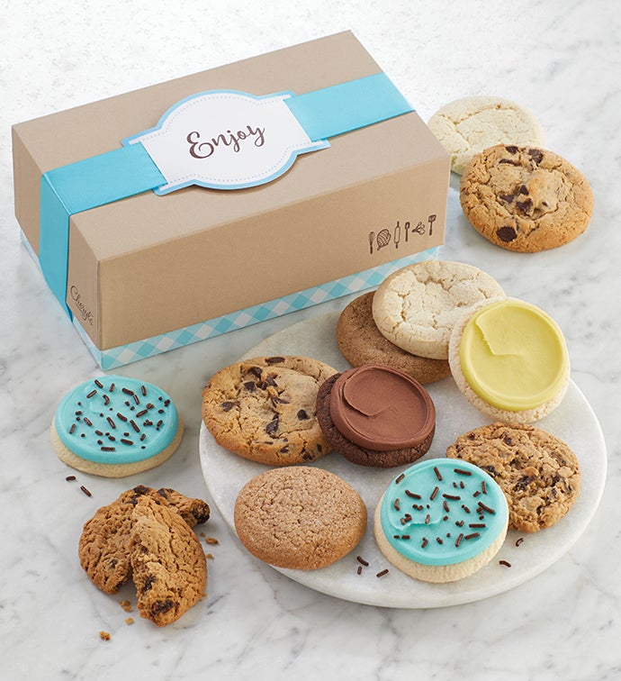 Cheryls Cookie Gift Boxes with Message Tag   12 Cookies