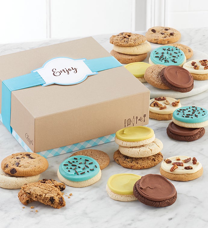 Cheryls Cookie Gift Boxes with Message Tag   24 Cookies