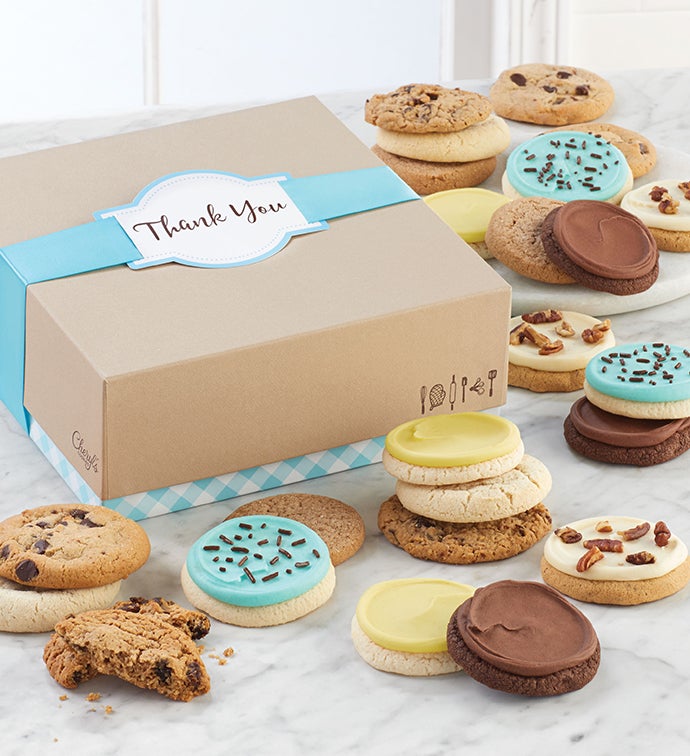 Cheryls Cookie Gift Boxes With Message Tag 24 Cookies
