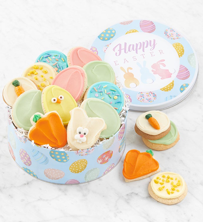 Happy Easter Gift Tin   Frosted Assortment