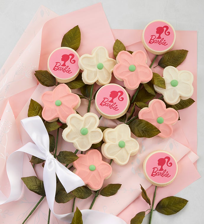 Barbie™ Long Stem Buttercream Frosted Cookie Flowers