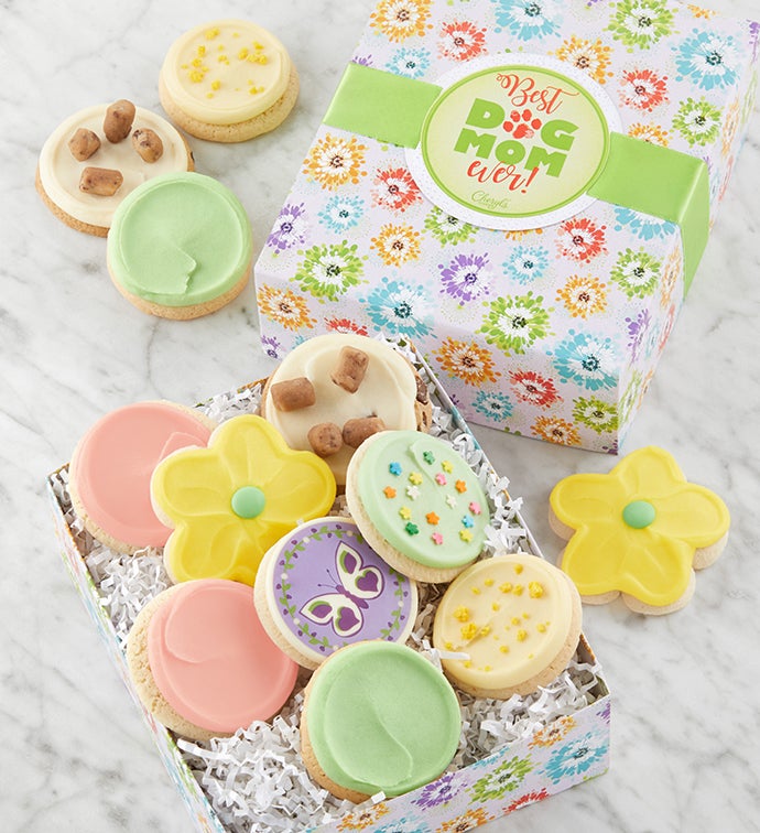 Best Dog Mom Ever Cookie Gift Box - decorated cookies for mother's day