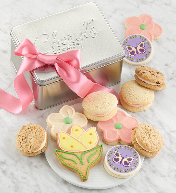 Spring Fancy and Sandwich Cookies Tin
