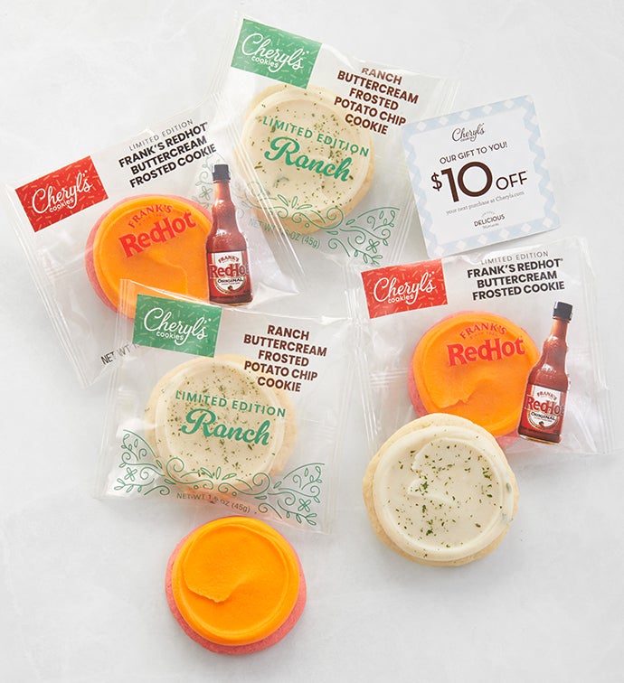 Franks Redhot® & Ranch and Chips Buttercream Frosted Cookie Sampler