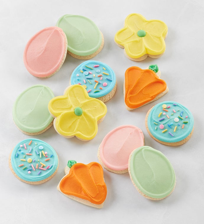 Buttercream Frosted Easter Sugar Cookies