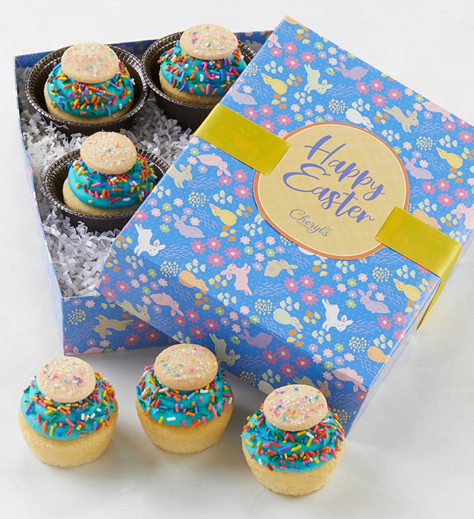 Buttercream Frosted Easter Celebration Sprinkle Cupcakes
