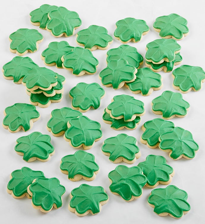 Buttercream-Frosted Shamrock Sugar Cookies