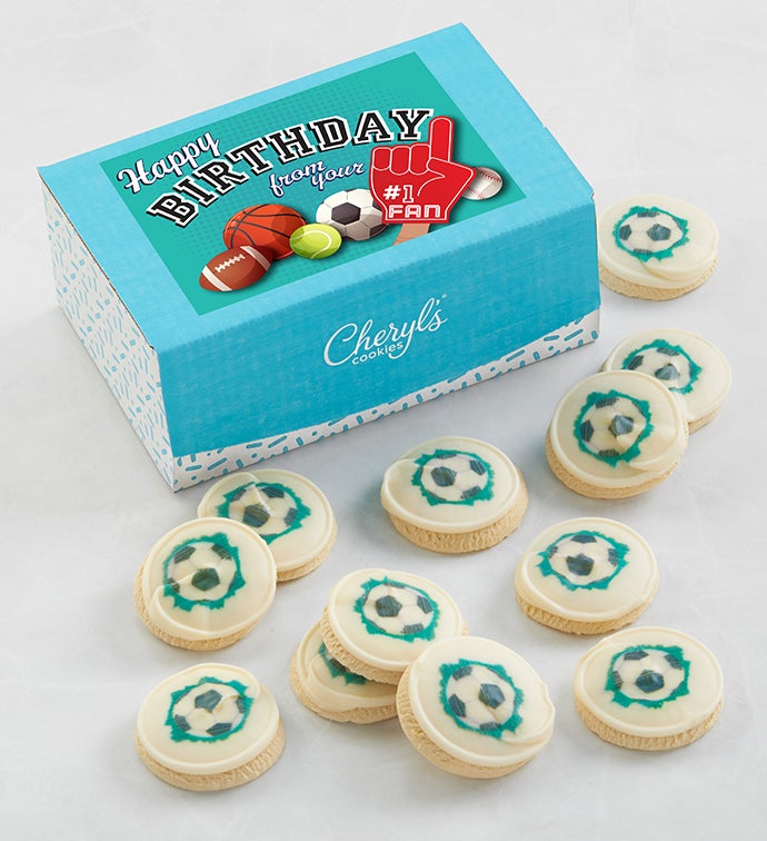 Birthday #1 Fan Soccer Cookie Gift Box