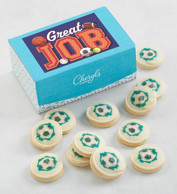 Great Job Soccer Cookie Gift Box
