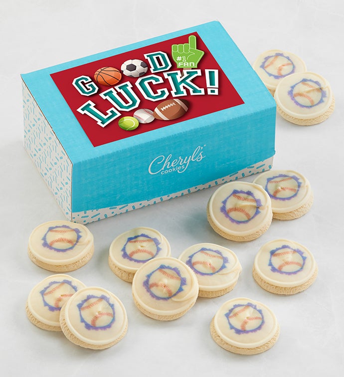 Good Luck Baseball Cookie Gift Box