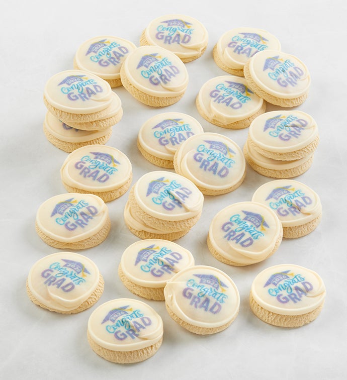 Buttercream-Frosted "Congrats, Grad" Cookie Bow Gift Box